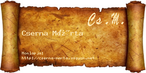 Cserna Márta névjegykártya